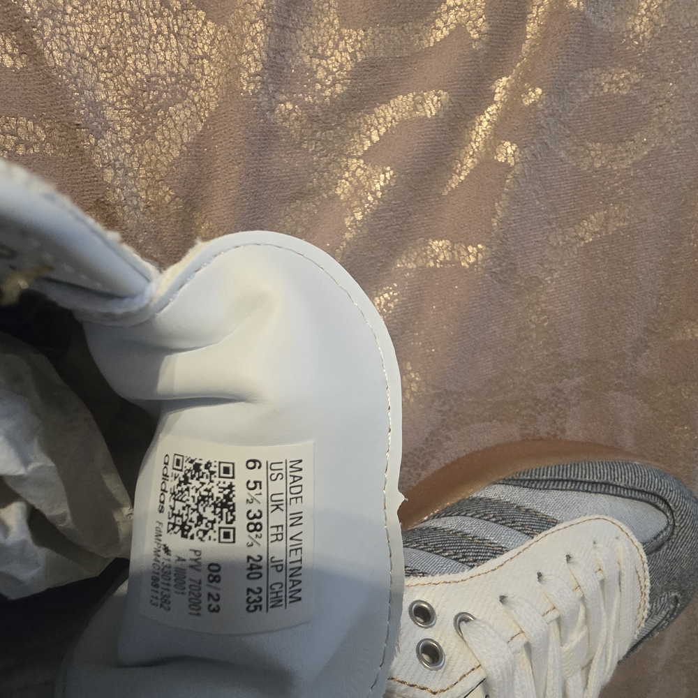 Adidas Denim & White Sneakers - Women's Casual Trainers - Picture 6 of 6